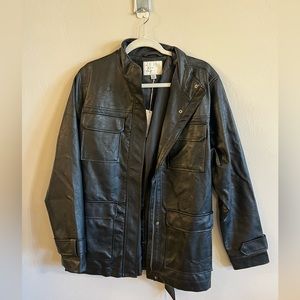 A Naw Day faux leather black jacket Size XL NWT